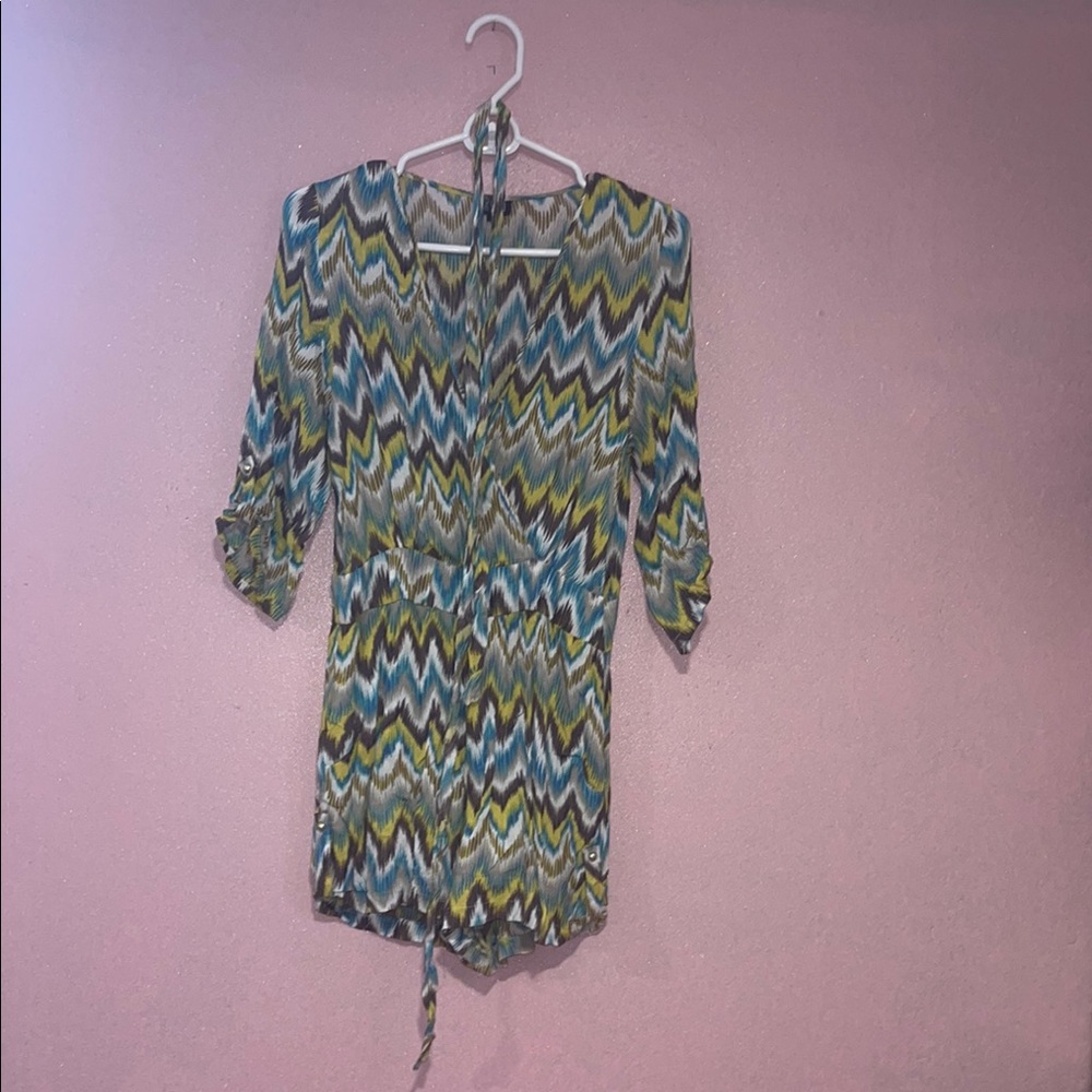 Very J Chevron Romper